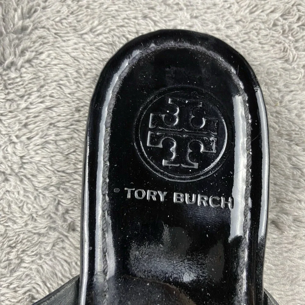 Tory Burch Miller Sandals Womens Size 6M Black Leather